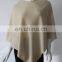 12gg Knitted v Neck Pure Cashmere Poncho With Lurex