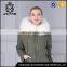 Real raccoon fur winter coat with detachable lining and hood
