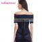 Women Slimming Tight Lacing Black And Purple 10 Plastic Boned Corset