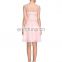Grace Karin Sleeveless Crew Neck Pale Pink Chiffon Short Bridesmaid Dress GK000063-3
