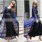2016 new fashion lace Muslim Cardigan designs Women Lace Kimono Fashion new ladies long sleeve blouses Lace maxi blouse