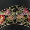 Stylish floral embroidery on black bengal silk fabric for women