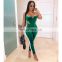Velvet Sexy V Neck Women Matching Set Fashion 2019 Sleeveless Athleisure Two Piece Outfits Hot Bodysuit And Pants Sets