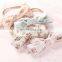 DIY Girl Nylon Hairbands Baby Girl Sweet Flower print bow headwear 4colors
