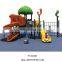 Amusement Preschool children plastic swing and slide set outdoor playground equipment