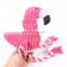 Pink flamingo dog bite toy large size squeaky plush toys for dog
