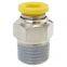 Straight One Touch Male Copper Pneumatic Quick Connect Tube Fittings Applied In Pneumatic Tubing System