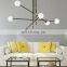 Modern Chandeliers Lamp Heads Black Iron Pendant Light House Hanging Lamp