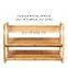3 tier bamboo bench shoe rack storage home organizer shelf shoes