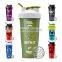 2021 new products top quality leak proof Wholesale small milk glitter gym protein Colorful spice gym protein shaker bottle