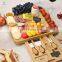 Multi-functional Bamboo Cheese Board and Knife Set Bamboo Charcuterie Platter & Serving Tray for Cheese,Wine, Crackers