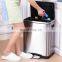 High quality thick material 30 Liters classify trash can soft closed anti-fingerprinting pedal bin kitchen use rubbish pedal bin