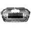 New ABS silver auto grille for Audi A3 radiator honeycomb front bumper grill RS3 S3 quattro style 2017 2018 2019