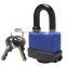 Waterproof shackle padlock brass steel padlock lock for farm door