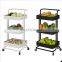 Wholesale layered storage rack Multi function movable cart Universal wheel storage rack in living room kitchen and toilet