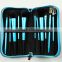 11pcs beauty brush kit in three color with wallet package
