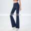 Custom High Rise Breathable Wide Leg Flared Pants Yoga Tummy Control Leggings