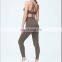 High Quality Adjustable Straps Two Ways Wear Bra 2 PCS Yoga Suit Set Crotchless Leggings Women Gym Set Running Outfit