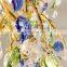 luxury modern dining room art leaf glass chandelier branch pendant light large hotel chandelier