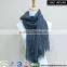 65% Polyester 35% Viscose Solid Grey Woven Scarf for SS 16