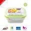 1L collapsible silicone food container with PP lid