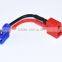 Hubsan H501S battery adapter cable EC5 male to T female or XT 60 Deans Plugs