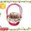 woodchip&wicker material gift basket type, fruit basket, holiday basket, wedding basket decoration with cloth liner