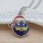 Zinc alloy enamel Christmas temperature change necklace
