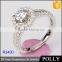 China manufacturer custom 925 sterling silver wedding ring set silver chromium plating