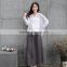 New women's suits of literature and art ,Long Sleeve + grey skirt suit