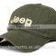 Custom embroidery baseballcap washed cotton 6 panel baseball hat gold metal grommet strap baseball hat