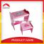 pink MDF kids study table and chair set