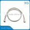 Bathroom stainless steel braided rubber shower hose 1.5m 2m/Electroplate flexible stainless steel shower hose/Rubber shower hose