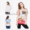 10pcs to buy New arrival sexy wholesale tropical ladies tree branch t-shirt bag t-shirt for ladies fashion