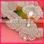 fancy shiny rhinestone appliques iron on sash WRA-385