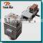 Abrasion resistant rubber conveyor belt with full guage skims between plies