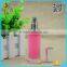 Exquisite cylinder glass perfume bottle/30ml clear pump bottle