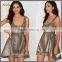 V back shinny hot sexy girls night dress ladies night sexy dress