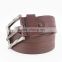 2015 PU printed leather belt for jeans with heavy buckles manufacturers