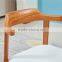 Modern wooden teak color arm chair with fashionble round table
