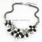 Europe and America Popular Elegant workmanship Crystal and Resin Alloy multi color Flower Charm Necklace in Stock