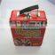 2014 hot sell with handle shaped lunch tin box
