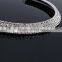 Wedding Bridal Three Rows of Rhinestone Necklace Earrings Set