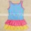 (R5275)3-8Y blue 2014 latest frozen swimwear baby girls cute swimwear kids wear