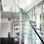 exclusive glass Straight Stairs with laminated glass steps