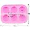 100% Food grade round lovely smile face silicone ice ball mold