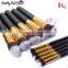 Cosmetics brush wholesale 10pcs gold alumium luxury best quality professional makeup brush set