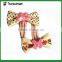 Cute handmade pink flower & bow tie BB clip set for little girl's hair