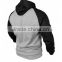 OEM plain black grey pullover mens hoodies