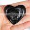 Obsidian Stone Crystal Heart With Skeletons Face